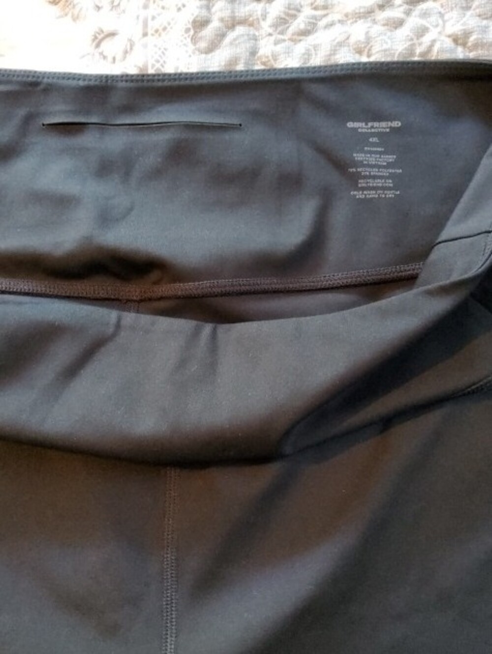 girlfriend collective Black High-Waist Bike Shorts - Picture 2 of 7